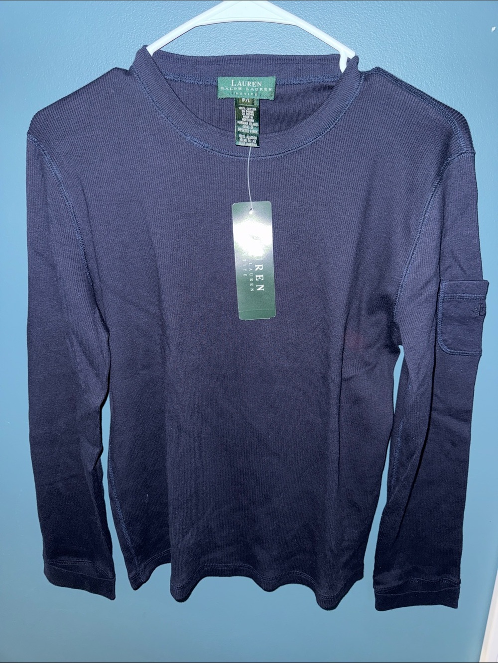 Lauren Ralph Lauren Navy Long Sleeve Thermal Tee